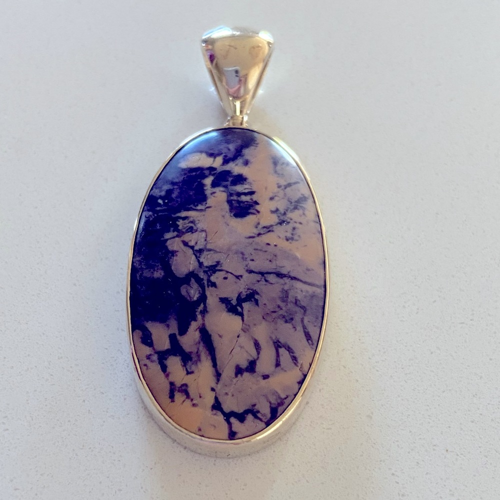 Tiffany Stone Pendant, Sterling Silver